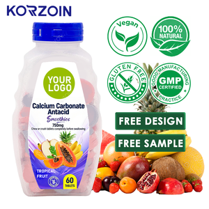 Fabricant chinois OEM – Comprimés à croquer antacides aux saveurs de fruits variés pour la santé intestinale et la digestion, contre les brûlures d'<span class=keywords><strong>estomac</strong></span> - Product Image 1