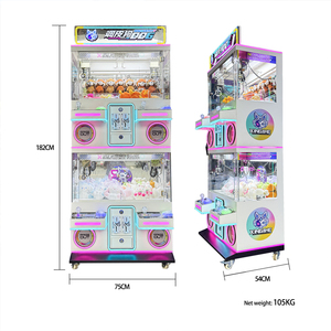 Mini Super Claw Crane, jeu d'arcade 4 joueurs, machine à pincettes à monnayeur, conviviale parent-enfant, avec cabinet métallique et verre trempé, version anglaise - Product Image 2