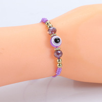 Bracelet tressé ajustable CYNYA, best-seller, avec œil maléfique en cristal et strass, pour garçons et filles, mode, haute qualité