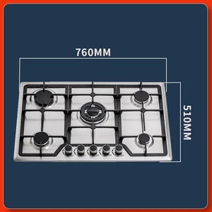 Mejor Precio Nueva Llegada Cocina de Gas de 5 Quemadores Encimera Estufa de Gas Construida de Acero Inoxidable Estufa para Cocina Familia Eléctrica Directa China - Product Image 5