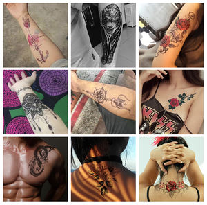 제조업체 맞춤형 임시 타투 방수 타투 스티커 가짜 바디 울프 임시 타투 (남성용) - Product Image 2