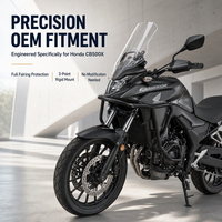 Kit de protection de moteur de moto en acier au carbone, barre anti-chute, pare-chocs supérieur et inférieur avant pour moto Honda Street