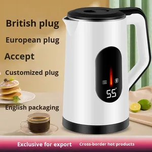 EU/UK <strong>Plug</strong> Optional Electric <strong>Kettle</strong> 304 Stainless Steel Automatic Shut-Off 3L Water Boiler Double Layer Insulation High Power - Product Image 2