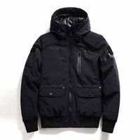 Veste coupe-vent d'hiver personnalisée de haute qualité avec logo, veste bomber courte pour homme, manteaux matelassés, veste pour homme