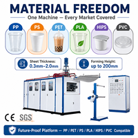 Ligne de production de gobelets entièrement automatique, machine de thermoformage sous vide PP PET PS PVC EPS pour la fabrication de gobelets jetables