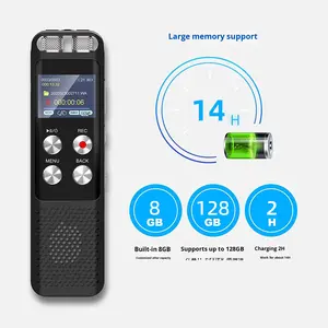 8 ila 128 GB Dijital Kaydedici, Sesle Kontrol Edilebilir Oynatma Fonksiyonlu, USB <span class=keywords><strong>MP3</strong></span> Taşınabilir Kaydedici - Product Image 3