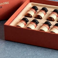 Boîte rigide personnalisée avec couvercle et base orange pour impression offset sur pulpe moulée de peptides
