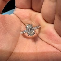 Bague de fiançailles en diamant de laboratoire certifié IGI VVS, or 18 carats, coupe ovale, diamant créé en laboratoire, ensemble de bagues de mariage pour couple, bijoux pour femmes