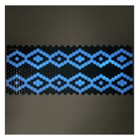 Tuiles de mosaïque en verre émaillé brillant, luminescentes dans le noir, bleues, personnalisées, avec des bords lumineux pour piscine