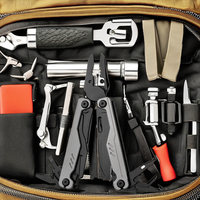 Couteau pliant OEM EDC avec manche en titane et pince en acier, ciseaux, pince multifonction DIY, outil de survie et de camping, garantie 3 ans, noir
