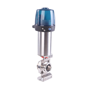 Válvulas Higiénicas Neumáticas de Acero Inoxidable de Grado Sanitario Tri Clover con Cabezal de Control Eléctrico de 24V CP-BV-660 - Product Image 1