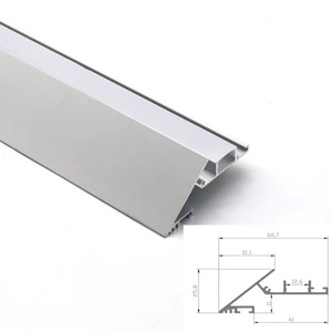 Profilé de plâtre Led Cloison sèche encastrée pour mur de plafond Bande de gypse lumineuse Led Profilé en aluminium - Product Image 5