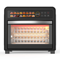 Four à air chaud et grille-pain à porte française de 25 litres avec boîtier en acier inoxydable, commande tactile et écran couleur numérique