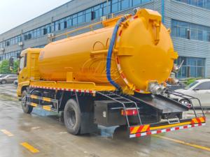 Dongfeng 4x2 15m³ Septic Vacuum Truck,Jurop Moro Vacuum Pump Optional, Hydraulic Discharge Sewage Suction Vehicle Factory Custom - Product Image 3