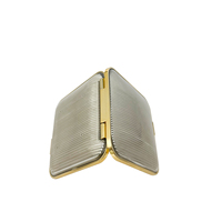 Palette de fard à joues compacte de luxe personnalisée en argent et or 7G, avec couvercle rabattable, emballage portable