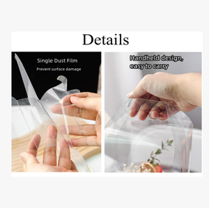 Récipient à gâteaux en plastique transparent portable unique pour les mariages, les anniversaires et les douches de bébé Emballage de transport artisanal recyclable - Product Image 3