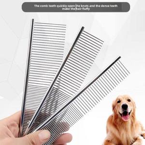 Pettine Multifunzione per Toelettatura Animali Domestici, Spazzola a Denti Fini e Densi per Sciogliere Nodi e Lisciare il Pelo di Cani a Pelo Lungo, Teddy, Poodle, Gattini e Cuccioli - Product Image 1