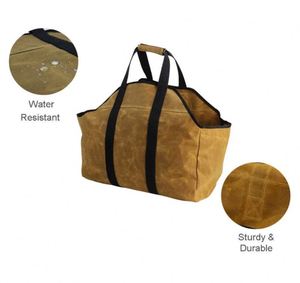 Free Sample high quality wholesale Heavy Duty Waxed Nylon Firewood <b>Log</b> <b>Carrier</b> Firewood <b>Carrier</b> Tote Bag, Wood <b>Carrier</b> for - Product Image 2