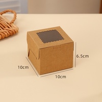Boîte d'emballage pour cupcakes avec fenêtre transparente, boîte à muffins en kraft, boîte à desserts pour boulangerie, à emporter, personnalisable, de qualité alimentaire, vente en gros