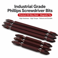 Jeu d'embouts de tournevis magnétiques PH2, embouts à chocs en acier S2 65/100/150 mm, embouts Phillips pour perceuse électrique et visseuse à chocs