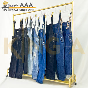 时尚KingAAA模特A06-2女士牛仔裤工作服吊带裤街装风格涤棉混装 - Product Image 3