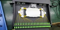 Kotak distribusi serat Terminal Ftth 1U dudukan rak 24 48 96 Port ODF Panel Patch serat