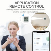 Thermomètre intelligent Tuya TH04 BLE 5.0 avec écran LCD, compatible avec Alexa et Google Assistant, prise US, contrôle par application, capteur de température et d'humidité