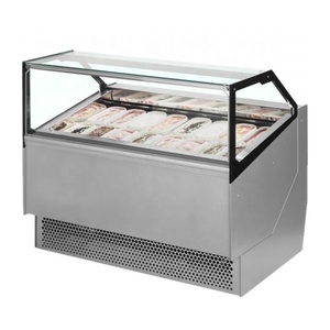 Best Quality 16 Pans Gelato Display Cabinet Case / Gelato Showcase
