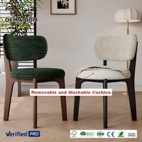 Fauteuil lounge MYUZ de luxe léger avec revêtement en tissu amovible et lavable pour petit appartement, bureau, balcon, chaise de salle à manger