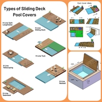 GZGY Bestseller Schwimmbad Zweiflügelige Abdeckung Deck Bewegliches Meßdeck