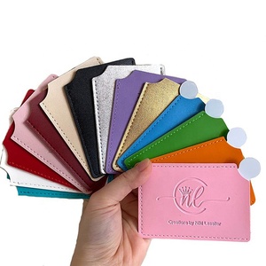 Unbreakable Credit Card Sized Stainless Steel Makeup Mirror Leather Case Branded Pocket Mirror for Convenient Carrying for