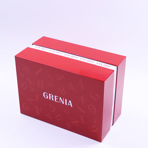 Boîte d'emballage en carton rigide rouge de luxe personnalisée en gros avec logo, couvercle et base en deux parties pour parfum cosmétique - Product Image 3