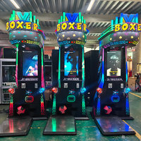 Machine de jeu d'arcade à monnayeur pour sports d'intérieur, plusieurs styles, avec testeur de force de boxe et machine de boxe et de kick.