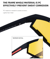 Lunettes de soleil sportives monobloc personnalisables, coupe oversize, coupe-vent et durables pour le cyclisme, la conduite et les activités de plein air