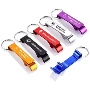 Custom Metal <b>Keychain</b> Bottle Opener, Set of Metal Marketing <b>Keychain</b> Party Favors, <b>Personalized</b> Bottle Opener - Product Image 1