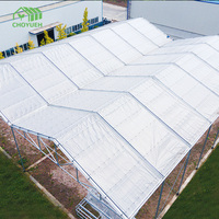Serre agricole à toit rétractable en A, monocouche, grande taille, pour pépinière, entièrement ouverte, avec système de film et système de dépolissement lumineux