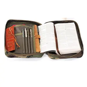 高品质奢华定制皮革圣经封面包女性圣经手提箱pu皮革书夹