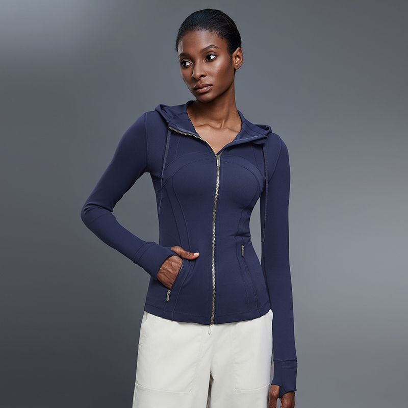 Zip-Up Activewear Jacket (DAW204-2): back view showing construction, seams and support