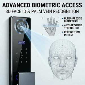 Serrure de porte intelligente Wi-Fi Hiwink avec interphone vidéo, contrôle à distance via l'application Tuya, identification faciale 3D, sécurité numérique pour la maison, le bureau et l'appartement - Product Image 6