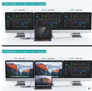 <span class=keywords><strong>Hub</strong></span> <span class=keywords><strong>USB</strong></span> <span class=keywords><strong>C</strong></span> 11 en 1, Adaptador Multipuerto Tipo <span class=keywords><strong>C</strong></span>, PD 100W, HDMI, VGA, LAN, <span class=keywords><strong>Hub</strong></span> de Pantalla Triple para Computadora Portátil y de Escritorio - Product Image 5