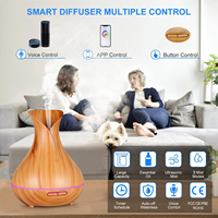 Diffuseur d'huiles essentielles intelligent WiFi sans fil, aromathérapie, 400 ml, diffuseur ultrasonique et humidificateur avec contrôle par application, diffuseur d'huiles essentielles