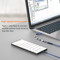 Kabel Data Adaptor USB 3.0 High-Speed AM ke CF, Dilindungi Konduktor Tembaga Murni, Jaket Nilon Ramah Lingkungan untuk Penggunaan Komputer/Tablet