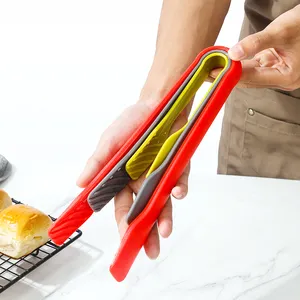 Alta Qualidade Resistente Ao Calor 3 Pçs/Set Durable Food Tong BPA Free Plastic Food Tong Cozinha Cozinhar Ferramentas CHURRASCO Salada Food Tongs