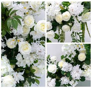 <span class=keywords><strong>Grande</strong></span> arche ronde en fleurs artificielles de soie de luxe, résistante à la décoloration, réutilisable pour les mariages, les fêtes, les lieux d'événements - Product Image 5