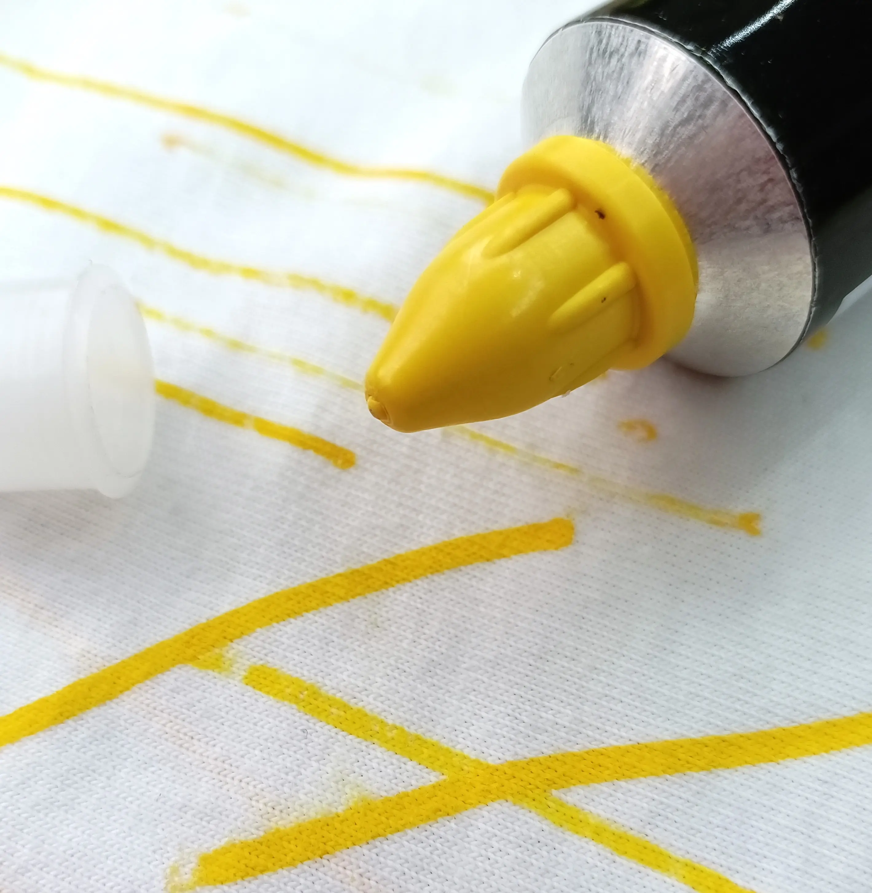VAST SEA Wholesale Yellow 90g Permanent Toothpaste Textile Marker Pen For Fabric