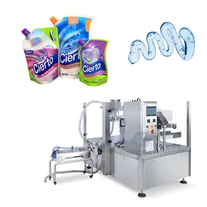 High Accuracy fully automatic rotary doypack plastic spout pouch liquid shampoo detergent packing machine