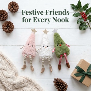 Figurine en peluche douce pour décoration de Noël, statue de table pour fête à la maison, joli ornement de Noël pour une ambiance intérieure chaleureuse - Product Image 1