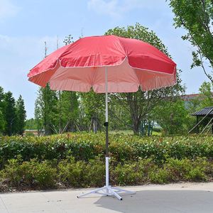 Sombrilla de Playa Portátil de 130 cm con Protección Solar, Revestimiento Plateado, Bloqueo de Rayos UV, Resistente al Viento, para Exteriores, Mercado, Patio - Product Image 4