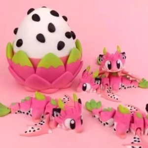 Jouet en plastique imprimé en 3D OEM d'usine, structure articulée, Dragon Sakura, Œuf de dragon bébé, articulations mobiles, pour enfants - Product Image 6
