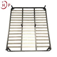 Cadre de lit en bois de peuplier Huajiapin B0508 Foshan, emballage standard de luxe, style KD, sommier à lattes, acier inoxydable, robuste et durable